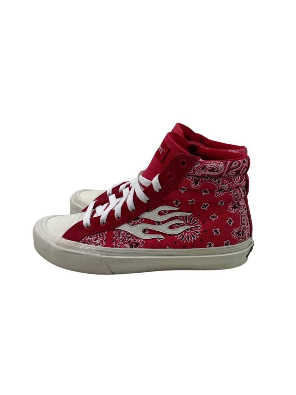 Straye Venice Red Rag Unisex High Top Paisley Skate Shoes Men 10 Women 11.5